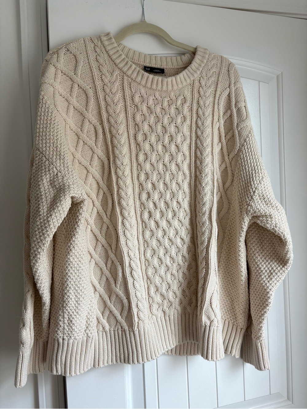Gap 100% Cotton Oversized Cable-Knit Sweater